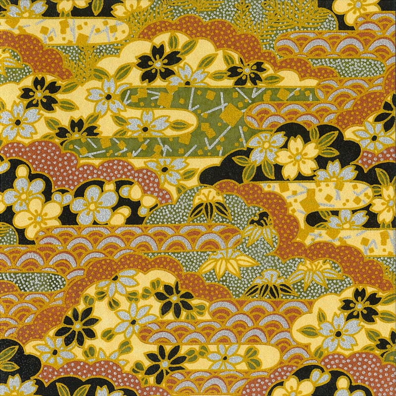 京 手染め友禅紙 蒔絵 五柄 | おりがみ屋さんドットコム