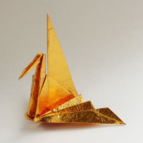 金の和紙折紙　もみ加工　No.7100