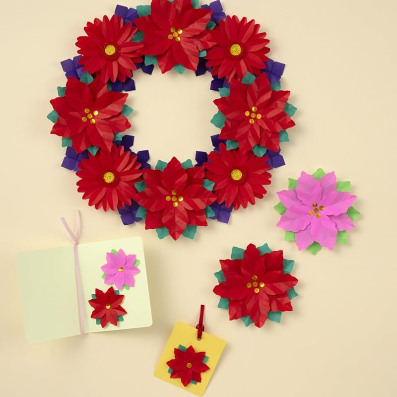 折って切って やさしく作れる立体花 折り紙花飾り | おりがみ屋さん