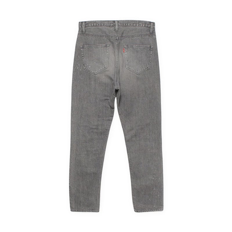 Bonded patch black denim pants | NADA.