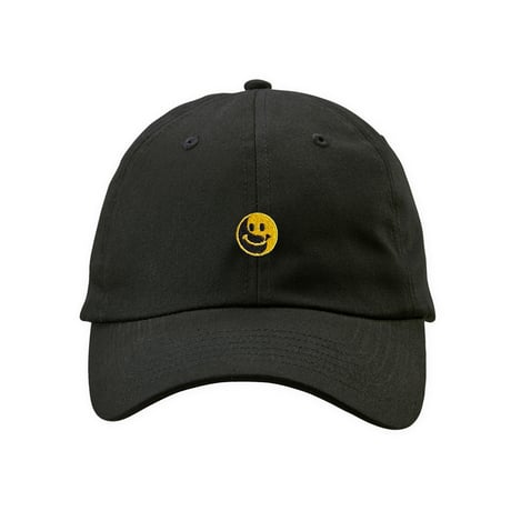 Yin and yang smile embroidery low cap
