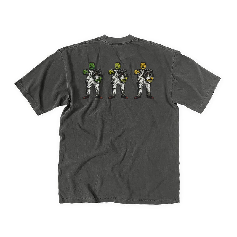 Stalin-zombies print tee / Charcoal | NADA.