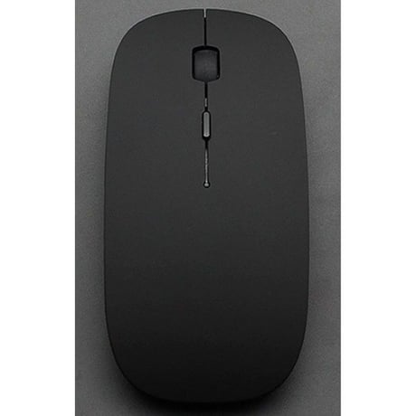 【マットブラック】2.4Ghz　静音コンパクト　電池式　USB無線マウス　超薄型・軽量サイズで、ストレスフリー