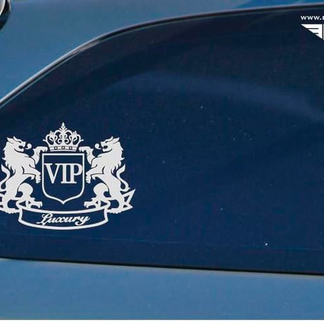 ラグジュアリーエンブレム★VIPカーウィンドウステッカー  ジャンクションプロデュースやギャルソンDAD好きに！