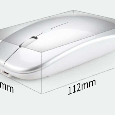 【シルバー】 ワイヤレスマウス 充電式 2.4GHz 3DPIモード 光学式 高感度 小型 静音 省エネルギー