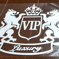 ラグジュアリーエンブレム★VIPカーウィンドウステッカー  ジャンクションプロデュースやギャルソンDAD好きに！