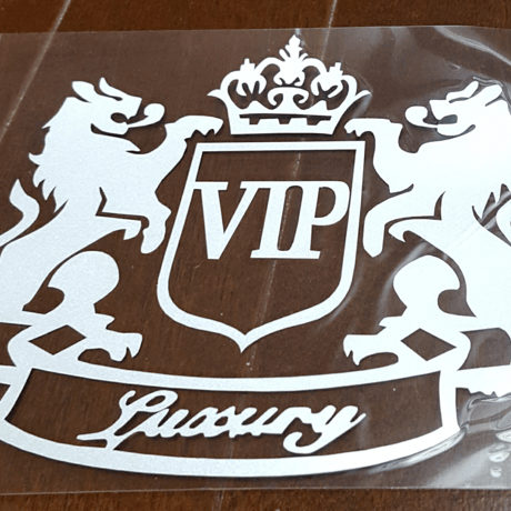 ラグジュアリーエンブレム★VIPカーウィンドウステッカー  ジャンクションプロデュースやギャルソンDAD好きに！