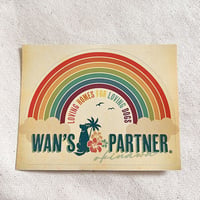 【15周年記念☆全額寄付】Wan's rainbowエコノミーステッカー