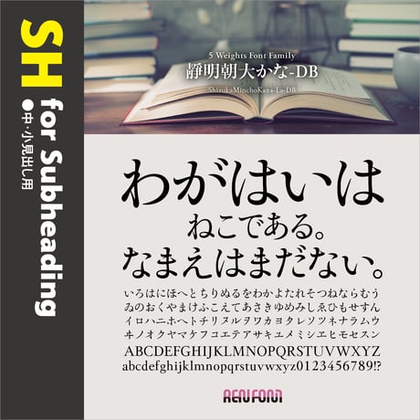 靜明朝大かな-SH（中・小見出し用）L/DB/B