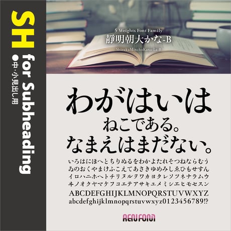 靜明朝大かな-SH（中・小見出し用）L/DB/B