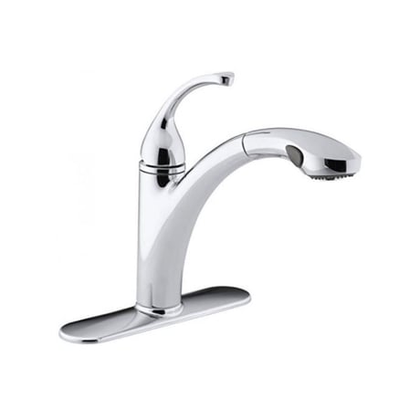 【並行輸入新品】 Kohlerフォルテ® single-control Pulloutキッチン用水栓with color-matched　 10433-CP 日本仕様アダプター付属☆送料無料☆