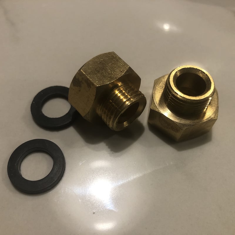 KOHLER、GROHE、KWC水栓用アダプター2個セット G3/8-1/2 | m 