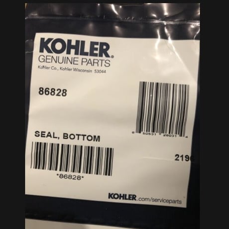Kohler 純正パーツボトムシール　86828 漏水修理に