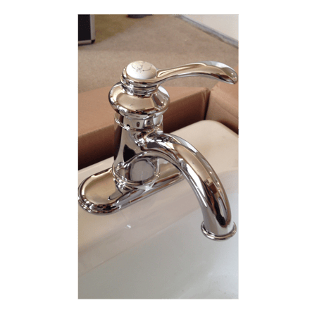 米国Kohler社洗面用シングルレバー混合水栓KOHLER Fairfax K-12181CP  日本仕様変換アダプター付属
