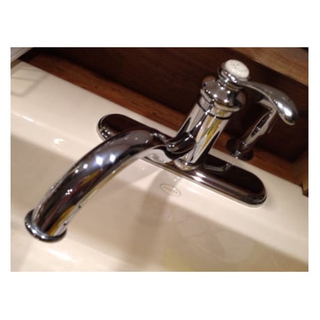 米国kohler社製キッチン用シングルレバー混合水栓k-12172 CP  日本仕様変換アダプター付属