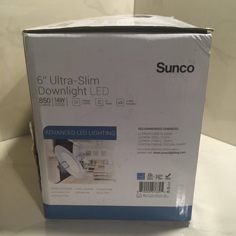 Sunco ウルトラスリム LED ダウンライト 電球色 6インチ 4セット入