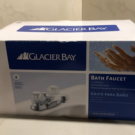 50%OFF 【送料無料】訳ありGLACIER BAY洗面用水栓シルバー 811-530