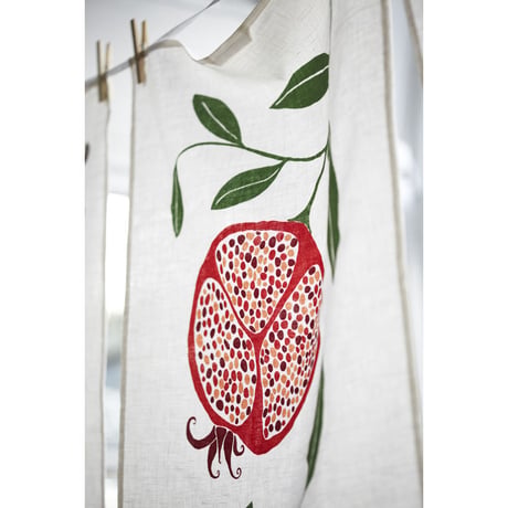 Happy Sthlm_Tea Towel_POMEGRANATE