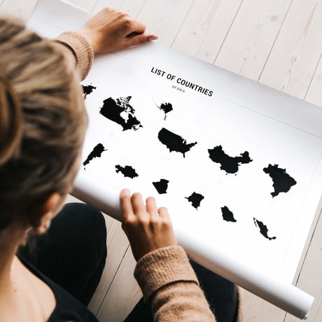 Bold Tuesday - ポスター「List of Countries by Size」