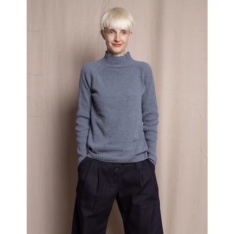 Reet Aus_ Sweater from recycle denim Blue_レディースサイズ