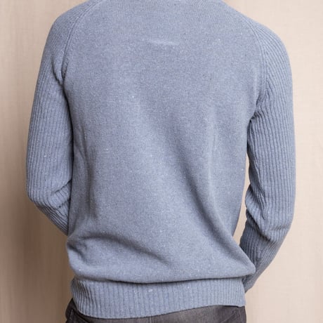 Reet Aus_ Sweater from recycle denim Blue_メンズサイズ