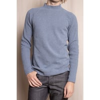 Reet Aus_ Sweater from recycle denim Blue_メンズサイズ