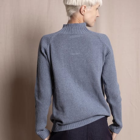 Reet Aus_ Sweater from recycle denim Blue_レディースサイズ