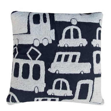 TIKAU_Brum Brum Cushion Cover Black