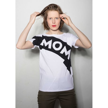 Reet Aus_ Up-Shirt for Women "MOM" ( レディースTシャツ）