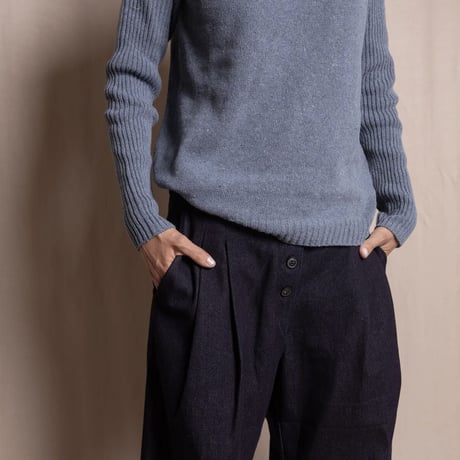 Reet Aus_ Sweater from recycle denim Blue_レディースサイズ