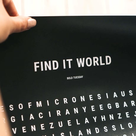 Bold Tuesday - ポスター「Find and Color Visited Countries 」