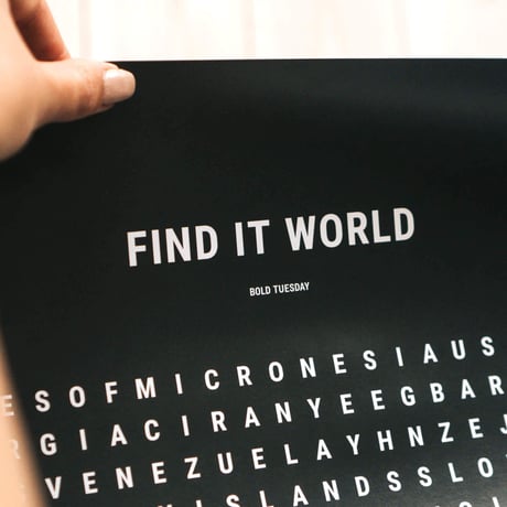 Bold Tuesday - ポスター「Find & Color Visited Countries」