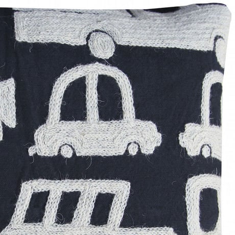 TIKAU_Brum Brum Cushion Cover Black