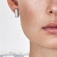 SÄGEN_Virrvarr Rectangle small Earring ( 片耳用ピアス）