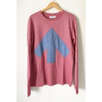 Reet Aus_ Up-Shirt Mens_Red&Blue_Long sleeves ( ロングT シャツ）