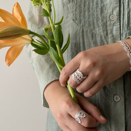 sedum ring(silver)---342