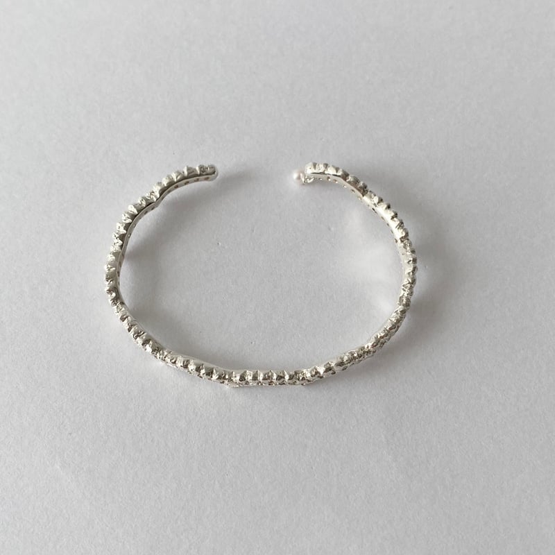 lace small wave bangle (silver)---191 | flavour
