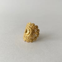 lace peacock ring (gold)---102