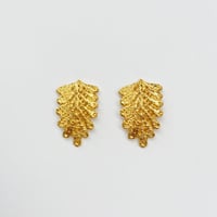 lace leaf pierces (gold)---214