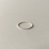 lace rope ring (dot) (silver)---240