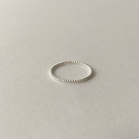 lace rope ring (dot) (silver)---240