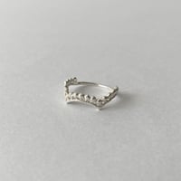 lace small dot ring (silver)---245