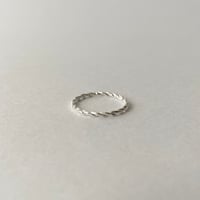 lace rope ring (S) (silver)---241