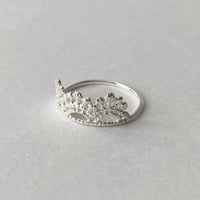 lace crown ring(silver)---137