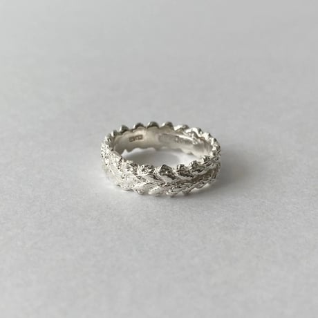 lace laurel ring (silver)---112