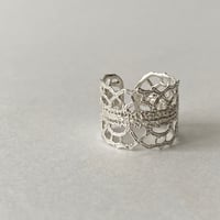 Lace arabesque ring (silver)---208