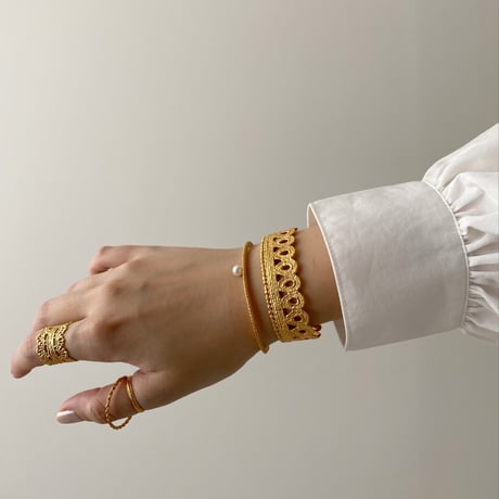 stitch double ring (gold)---333