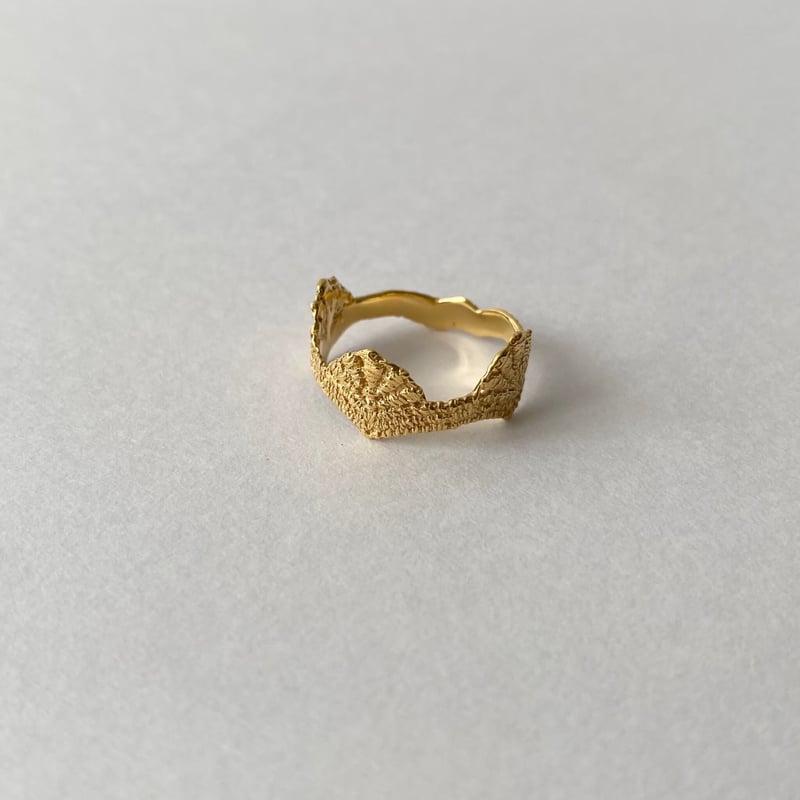 lace shell ring (gold)---203 | flavour