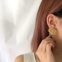 lace deco pierce (gold)---267
