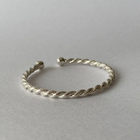 chunky braid bangle(silver)---247